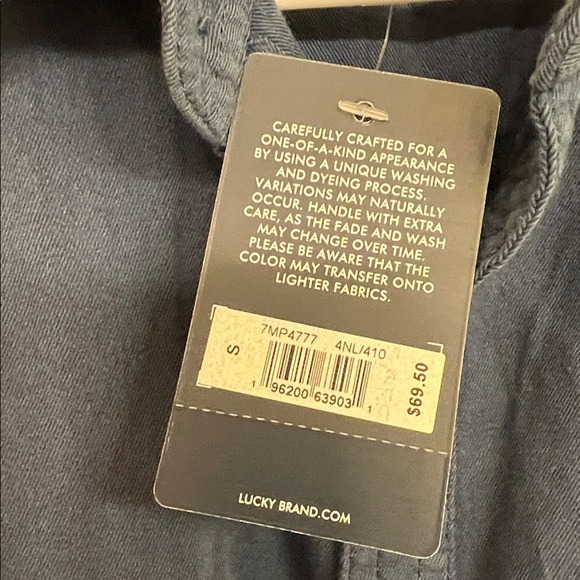 Lucky Brand Western Short Sleeve Shirt in Navy, Men's Size Small, NWT - Picture 4 of 7